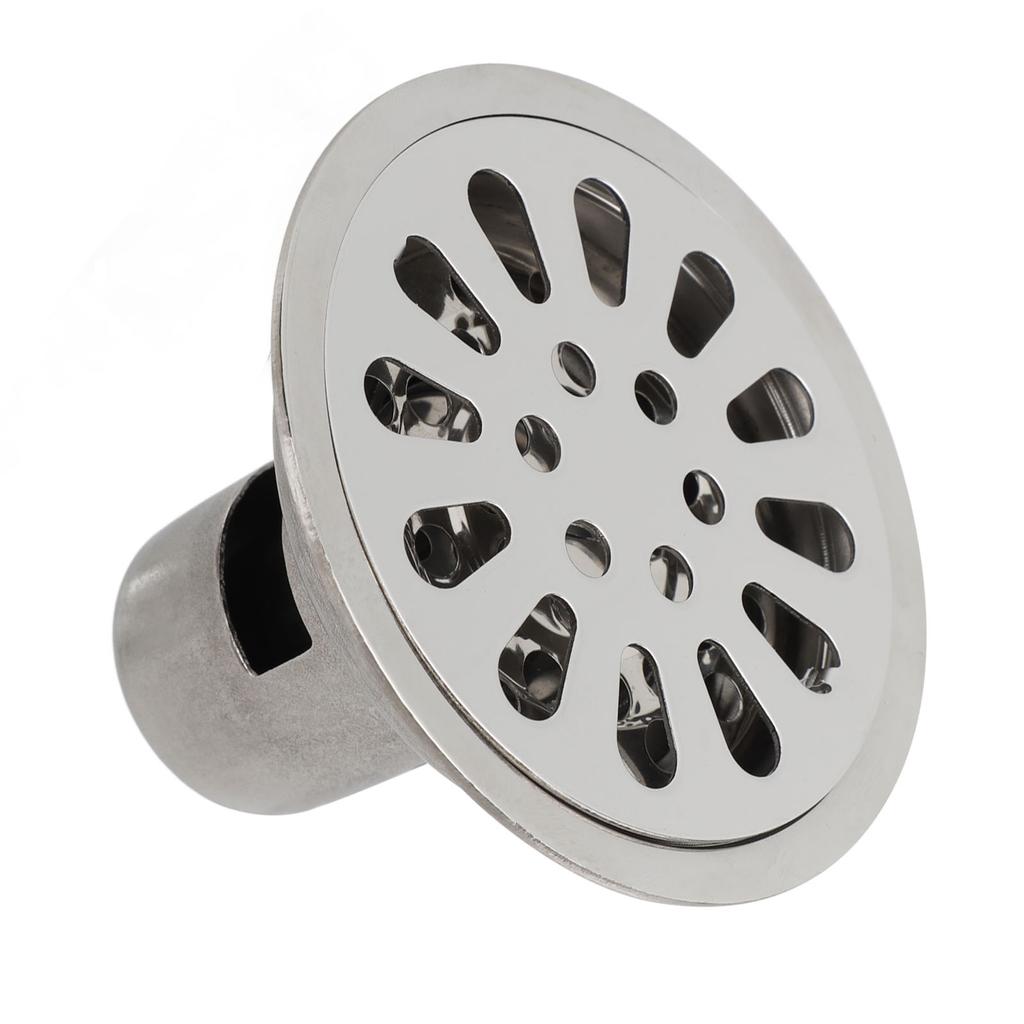 Bodenablauf 3,5 Zoll Edelstahl Geruchshemmend Tiefwasserabdichtung Rund Duschablauf-Set für Küche Badezimmer