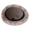 Wool Plaid Hat Women's Curled Edge Autumn and Winter Women's Bucket Hat Top Hat Short Brim Modified Face Temperament Thickened Thermal Hat