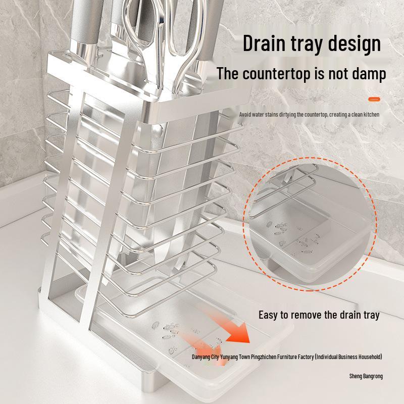 304 Stainless Steel Knife Holder & Storage Rack