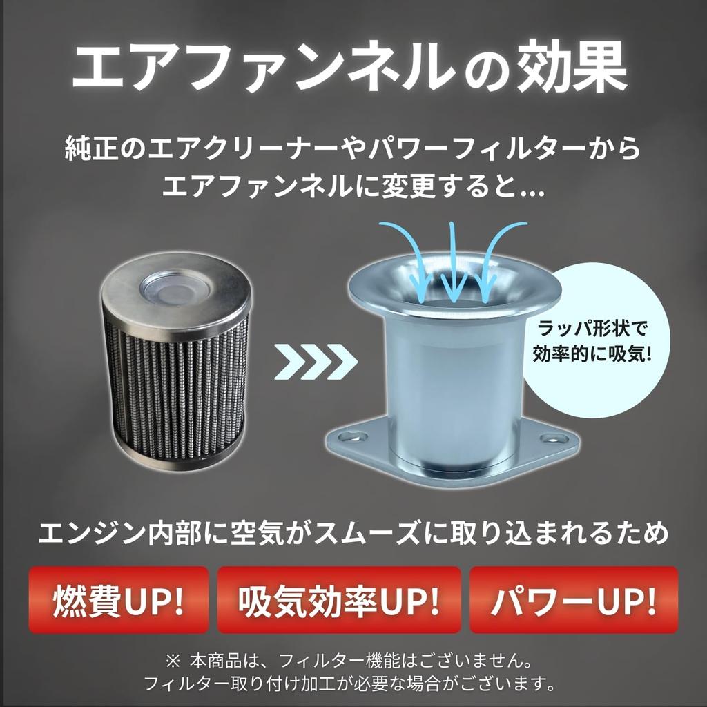 Shymie Externer Lufttrichter Vergaserfilter, Aluminium, Durchmesser 1,7 Zoll (44mm), Höhe 2.8