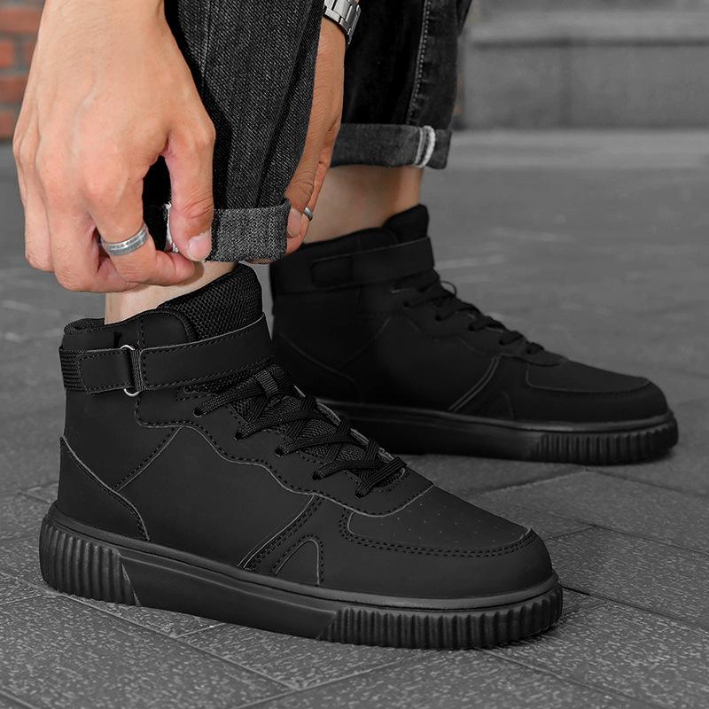 High-top board shoes men's autumn and winter trendy shoes Korean version of teenagers large size fashion couple shoes flat comfortable and versatile