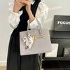 Bag Women's 2025 New Handbag Fashion Trendy Commuter Bag Large Capacity Silk Scarf Decoration Tote Bag Wholesale
