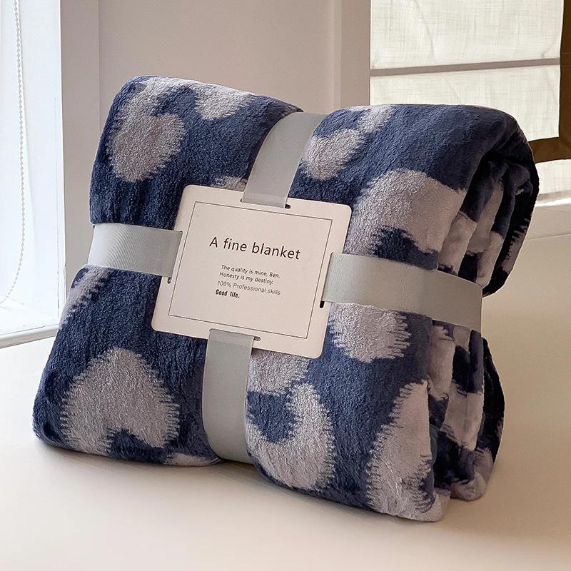 Flannel Fleece Blanket for Beds Reactive Printed Thicken Warm Blankets for Winter Single/Queen/King Size Plaids for Sofa Blanket