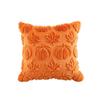 Pumpkin Maple Leaf Plush Cover 45*45cm, Without Insert, for Halloween Fall Party Sofa Cushion Decoration