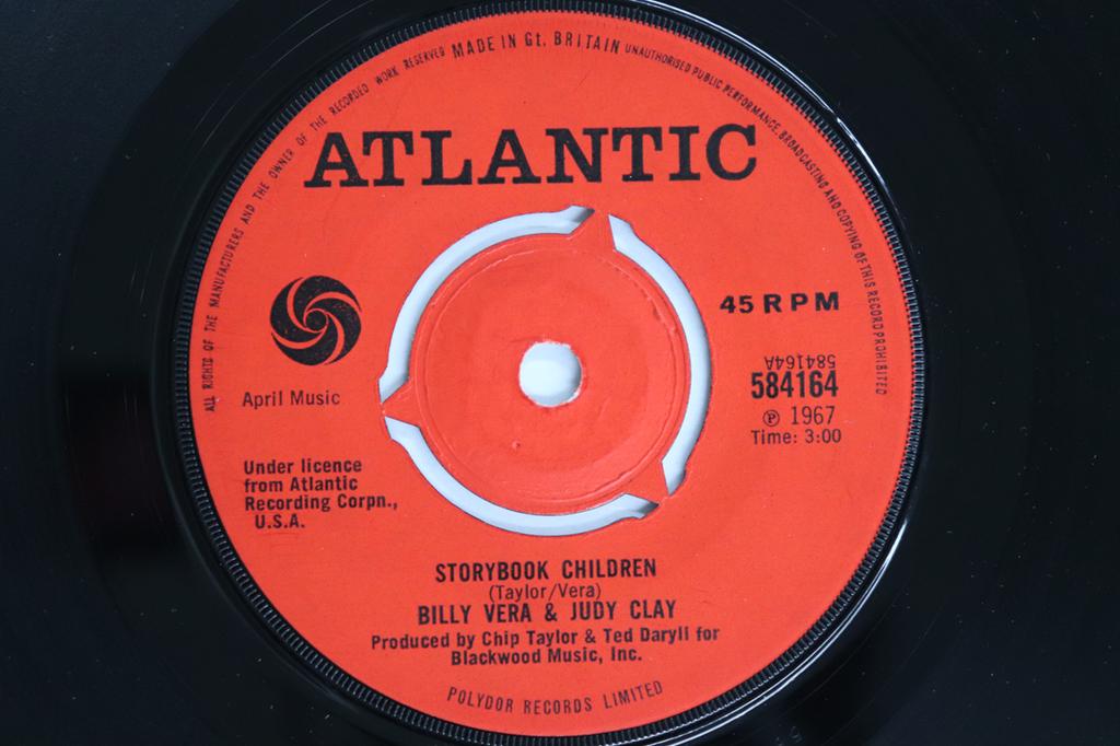 7inch Record BILLY VERA & JUDY CLAY - Storybook Children / Really Togethe 584164 ATLANTIC 1967 UK Soul/Funk Used