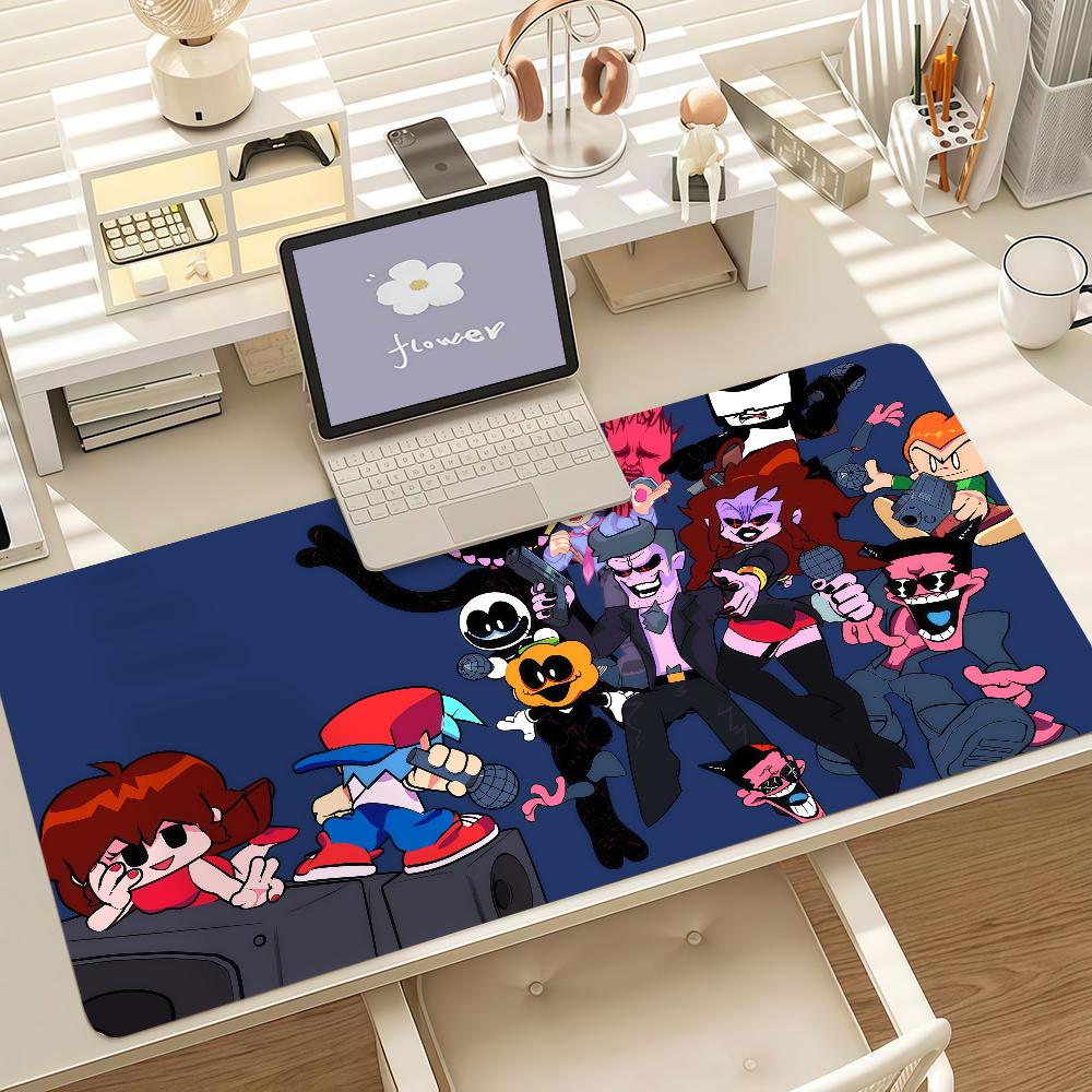 Game F-Friday Night F-Funkin Cool Mouse Pad Anti Slip Rubber Edge Locked Thickened Laptop Gaming Desk Mat