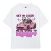 Get in Loser We Going Therapy Tshirt Funny Animal Raccoon Possum Meme Short Sleeve Tshirts Unisex Women Cotton Loose T Shirts