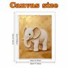 Pearl Art Painting Elephant Home Wall Decor Art Crafts Handmade DIY Adult/Beginner Gift Creative Home Decor Frameless Gold Animal Decor