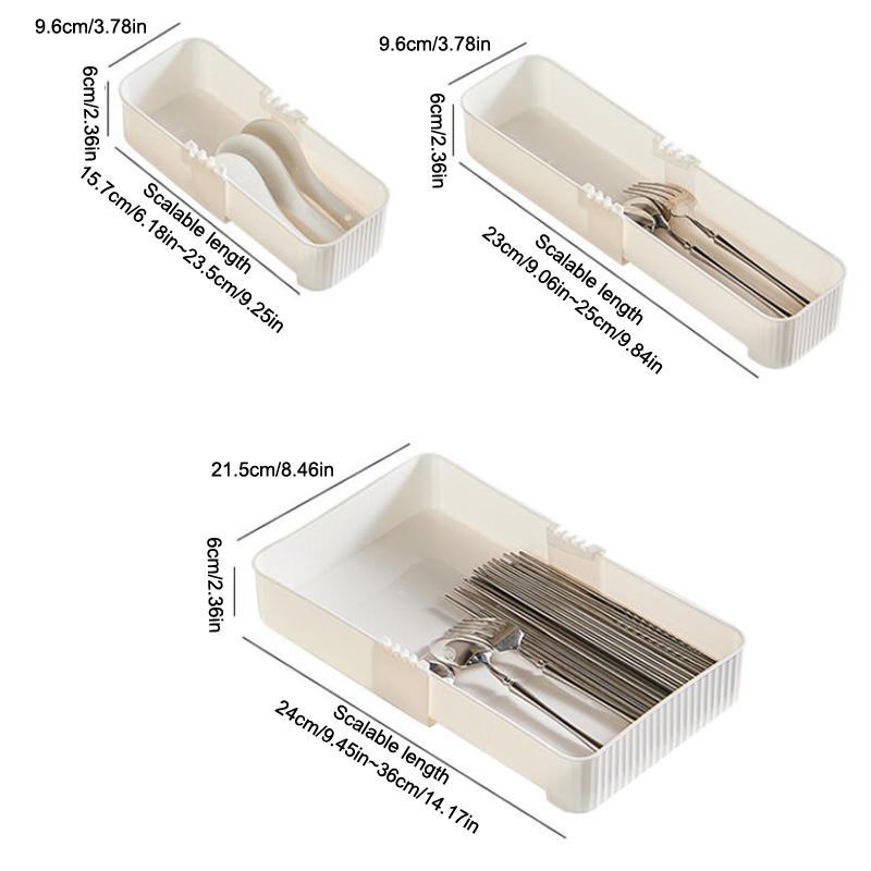 Expandable Drawer Organizer And Storage Bins Plastic Divider Box For Kitchen Flatware Makeup Tray Bathroom Office Holder