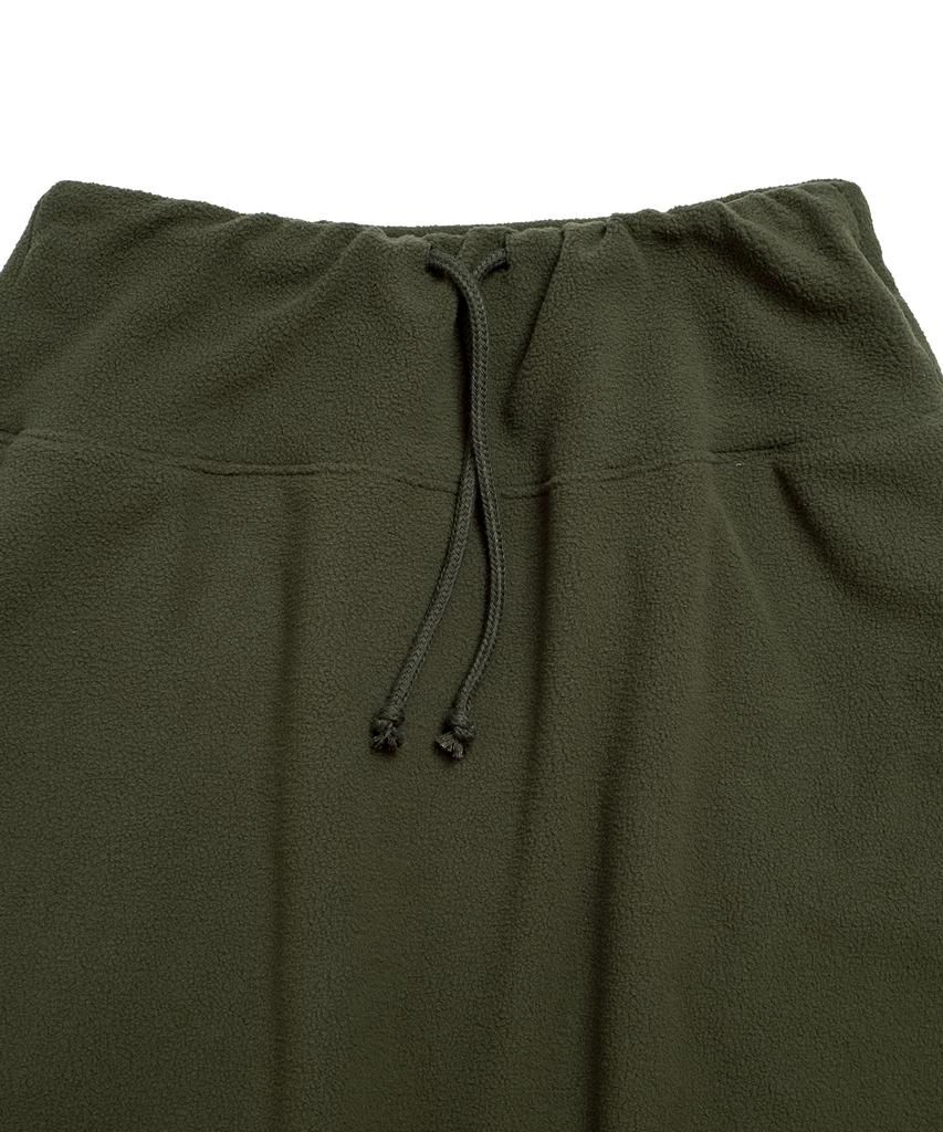 Cotton Bell Fleece Hidden-Band Balloon Skirt - Khaki