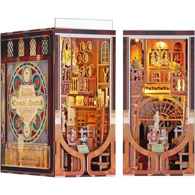 MiniCity DIY Book Nook Kit 3D Miniature House with LED Decoration for Teens and Adults
