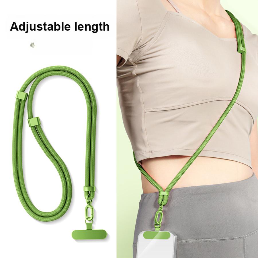 Handy-Lanyard Verstellbares Crossbody-Nackenband Seil mit Edelstahl-Pads Anti-Verlust Anti-Diebstahl Geflochtenes Seil