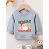 Kids Sweatshirt Christmas-Themed Letter Print Design, Comfortable Thin Round-Neck Sweatshirt for Baby in Spring And Autumn