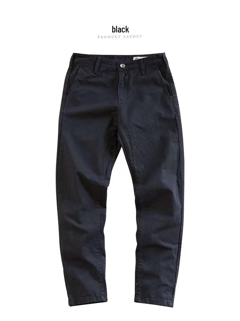 

Мужской хлопковый прямой повседневный комбинезон - 2024 American Retro High Street Fashion 34 чёрный