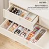 Telescopic Drawer Organizer with Built-in Compartments for Cosmetics and Lipstick