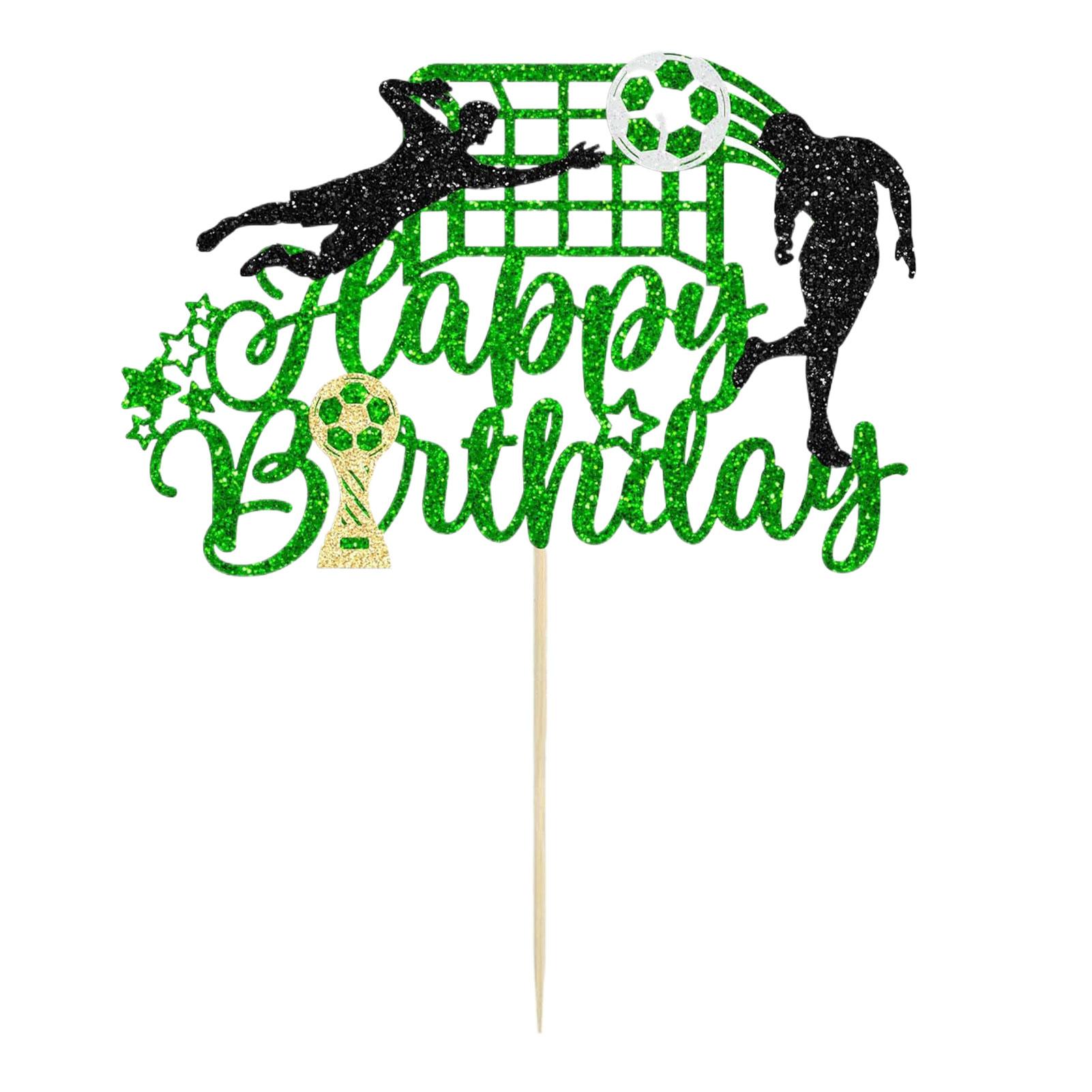 

Топпери для кексів з футбольним м’ячем для вечірки з днем ​​народження Оформлення футбольних кексів для кексів Вибір кексів no2