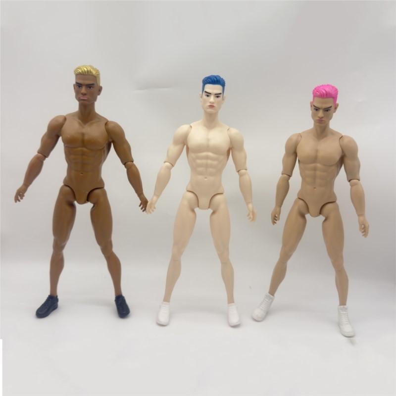 1/6 Nuova Testa di Bambola Maschile Acconciature Affascinanti Testa di Bambola Accessori Bambola Uomo Pelle Bianca/Normale/Abbronzata Giocattolo per Vestire Fai da Te