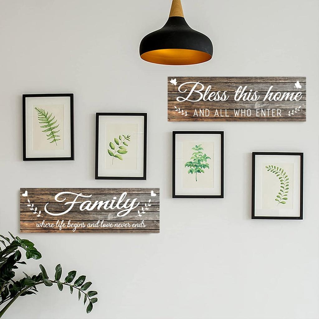 2pcs Wooden Signs Wall Art Decoration Home Decor