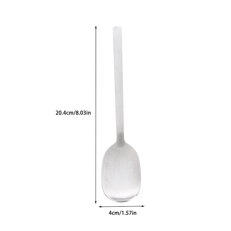 

Korean-style Bibimbap Spoon,Stainless Steel Long Handle Serving Spoon,Sanded Mango Spoon,Restaurant Soup Spoon серебряный