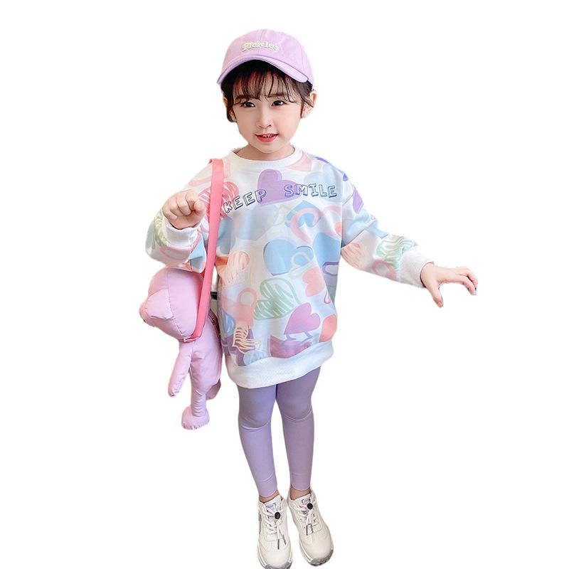 Girls Spring Autumn Hooded Sweatshirt Stylish and Comfortable