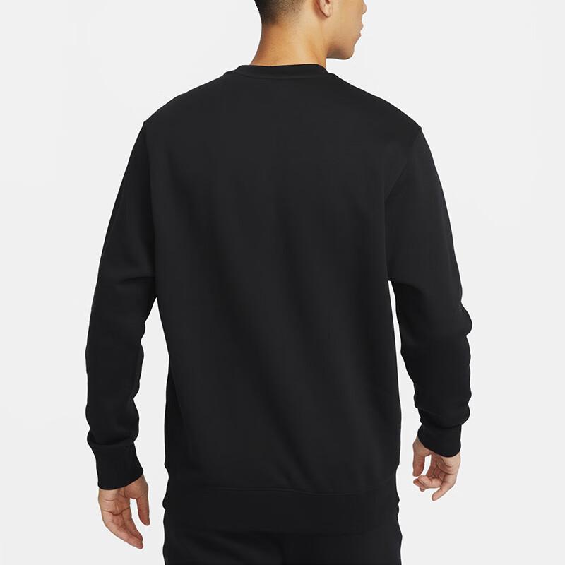 Nike Letter Print Fleece Crewneck Long Sleeve Sweatshirt Warm Cuffed Knit Long Pants Casual Sports Suit Men sweatshirt, pants FN2611-010+DX0796-010