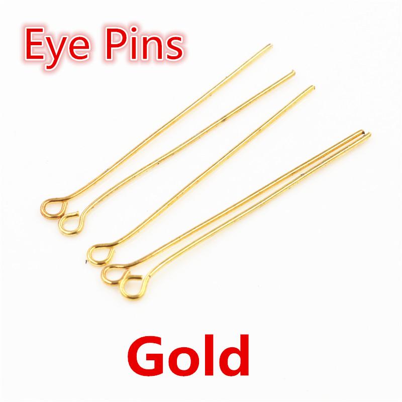 200pcs/Lot 16 20 25 30 35 40 45 50mm Flat Head/Ball Head/Eye Head Pins Metal Headpins For Jewelry Findings Making DIY Supplies
