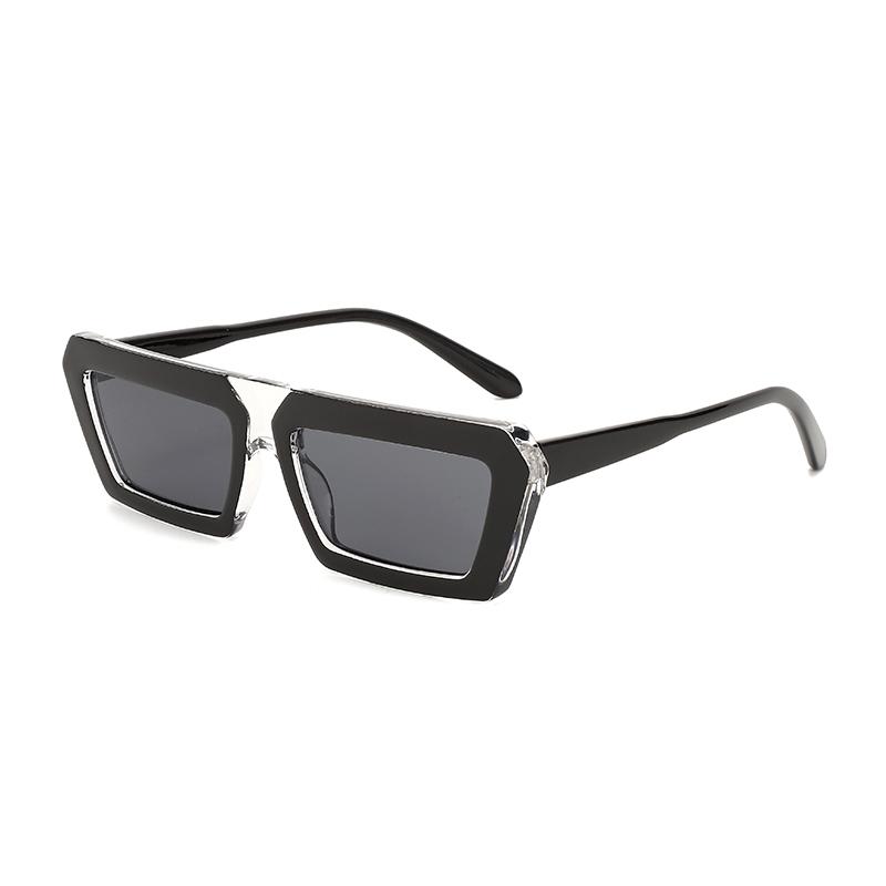 Retro tech square sunglasses UV protection outdoor driving fashion glasses for women