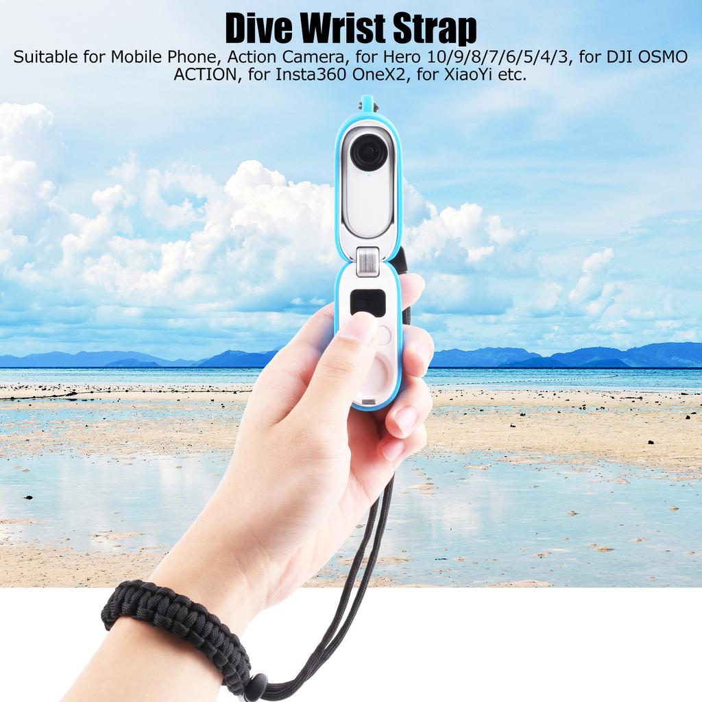 Hand Woven Diving Wrist Strap Dive Wrist Lanyard for Mobile Phone Action Camera Series
