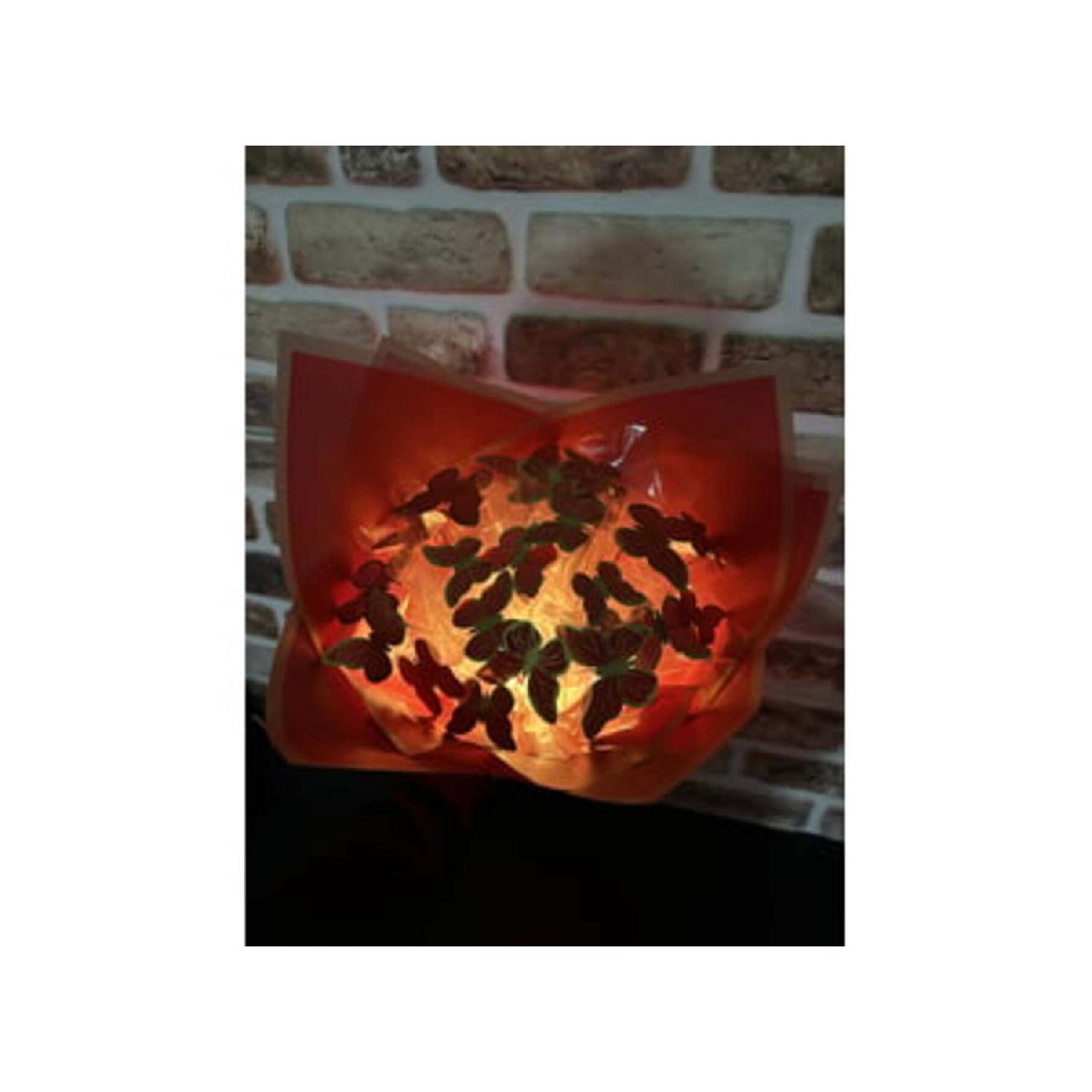 

24 Butterfly Bouquet With Leds In Red Color чистый