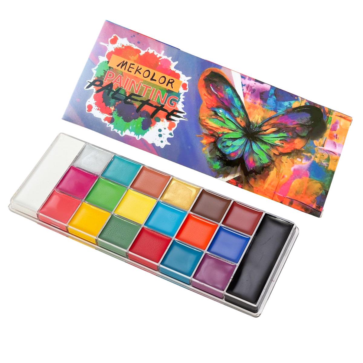 20-Farben Weihnachts- Bühnen-Gesichts- & Körpermalfarben-Palette