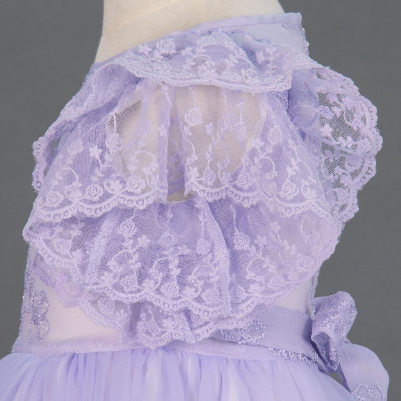 Little Girl Princess Embroidered Tulle Dress For Wedding Birthday Performance