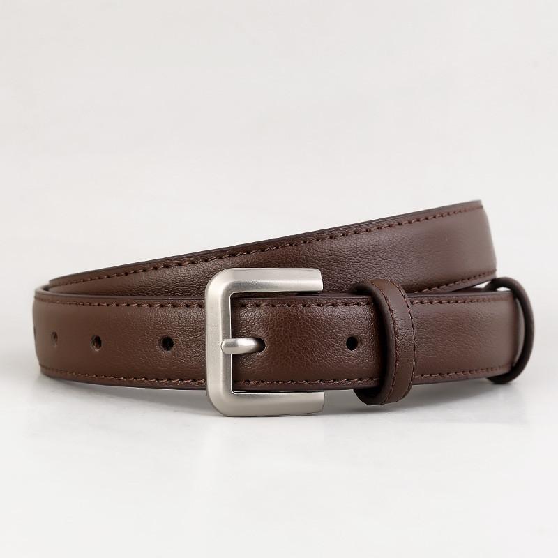 

Classic Leather Waist Belt For Women With Alloy Buckle For Casual And Office Wear