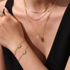 Qiong Yao 5A Zircon Heart & Flower Necklace Bracelet Set: Elegant European American Style