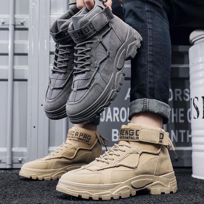 Pánské kotníkové boty lehké protiskluzové Desert Pánské boty Outdoor Pánské turistické boty Taktické vojenské bojové boty Erkek Ayakkabı