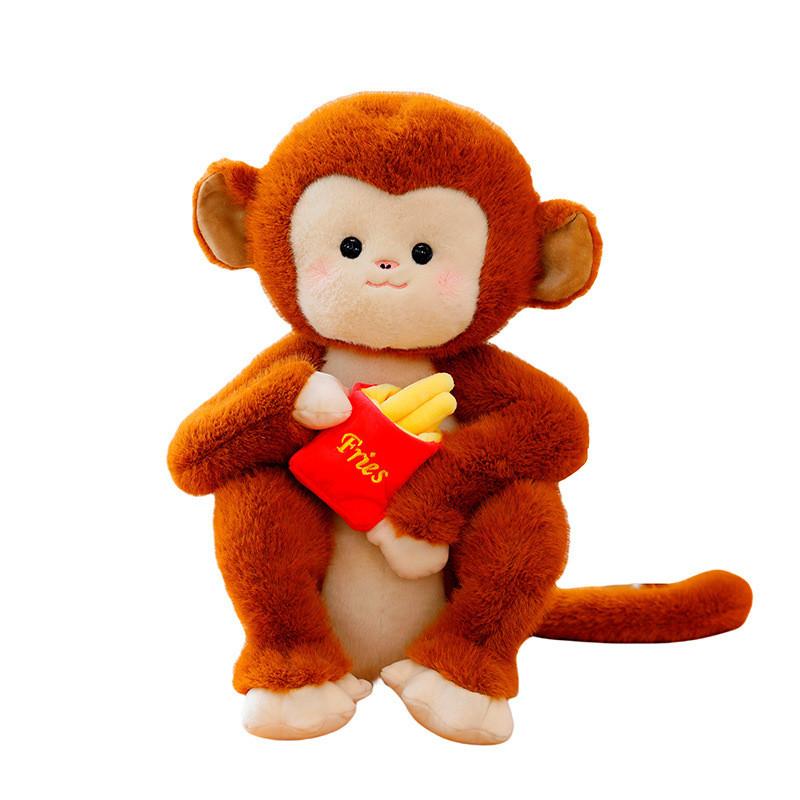 Fries French Monkey Plush Toy Stuffed Animal Doll Decoration Kids Gift Cute