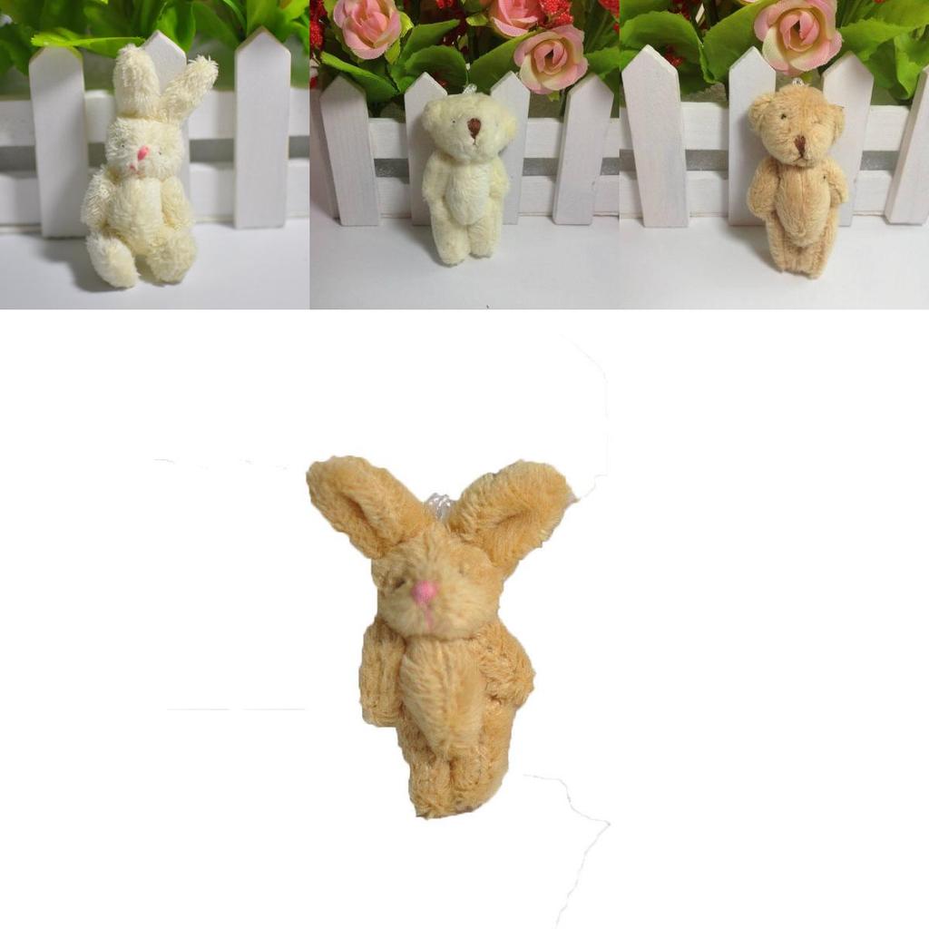 Adorable Mini Cute Plush Toy Tiny Rabbit Bear Doll With Soft And Cozy Feel
