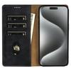 For iPhone 15 Pro Max Case PU Leather Wallet Flip Folio Phone Cover