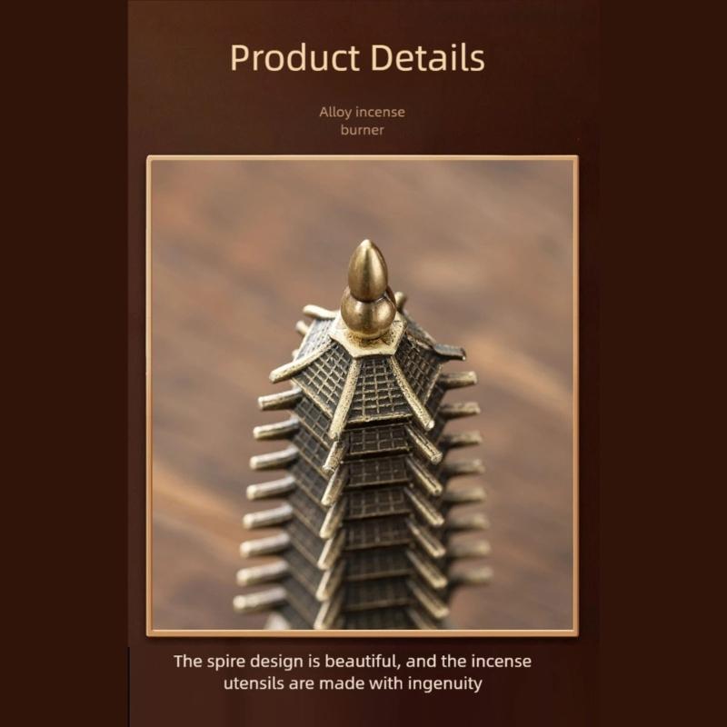Incenses Coils Holder with Lid Coils Incenses Burners for Office Yoga Meditations and Home Decorations Golden Censers