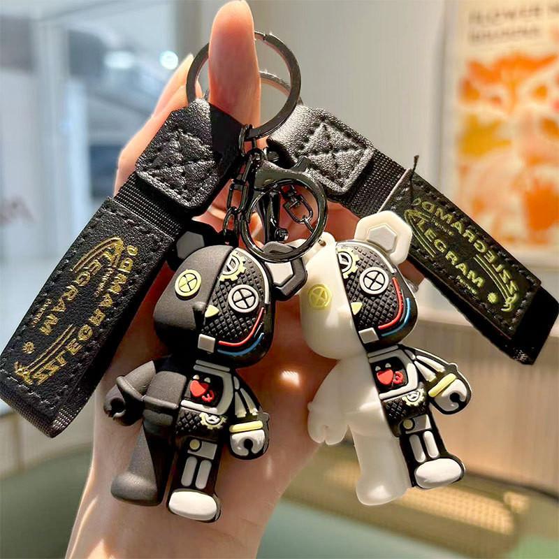 Bear Keychain Delightful In Half Dissected Style Perfect For Keys Everyones