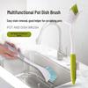 Grey Liquid Dispensing Pot Cleaning Brush