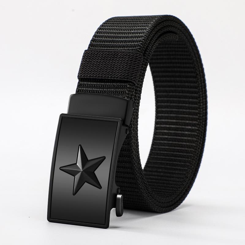Special Belt For Military Training Alloy Toothless Automatic Buckle Belt Comfortable And Breathable Outdoor Training Leisure Tactical Belt