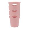 Cup Protector Sleeve Slip Resistant All Wrapped Detachable Silicone Water Cup Boot for 30oz Cups Light Pink