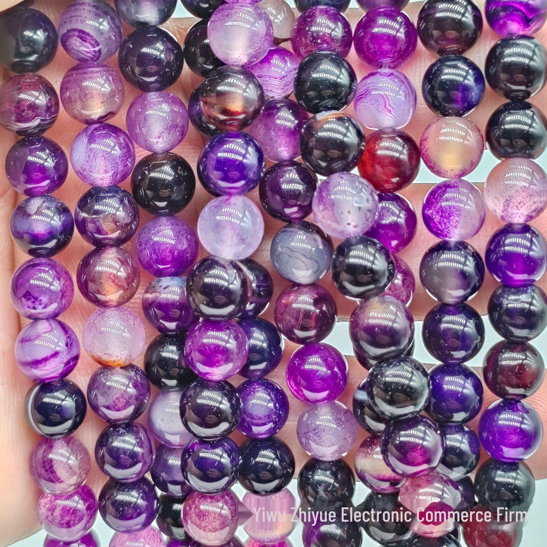 

Круглые бусины из полосатого агата Чжиюэ - аксессуары для ювелирных изделий своими руками 6mm (approx. 61 beads)