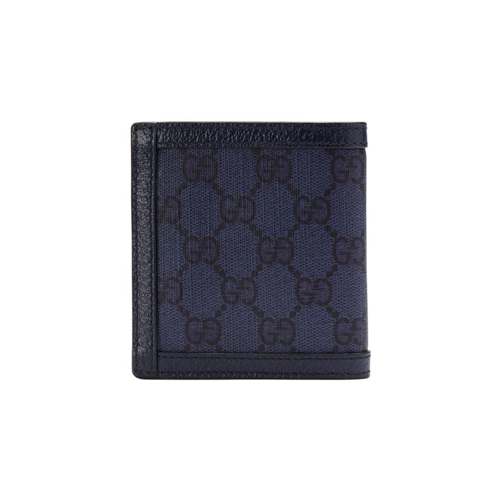 Gucci Ophidia Double G Logo Flap Wallet Men Wallet Blue Dark-Blue 732016-UULBN-4055