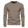 Nuova Camicia a Maniche Lunghe da Uomo a Tinta Unita con T-shirt di Cotone Sotto