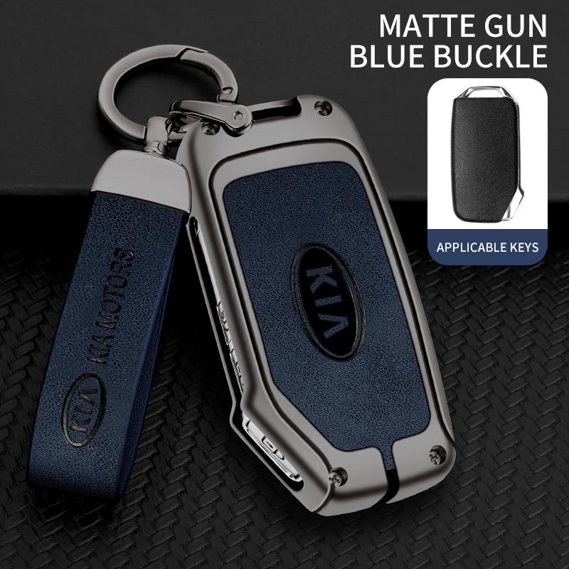 Leather Car Remote Key Case Cover For KIA KN Sportage R Stinger Sorento Ceed Cerato Forte Niro Soul Telluride GTLine Accessory