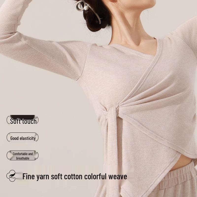 Top de Manga Comprida para Dança Moderna Feminino para Treino e Uso Diário