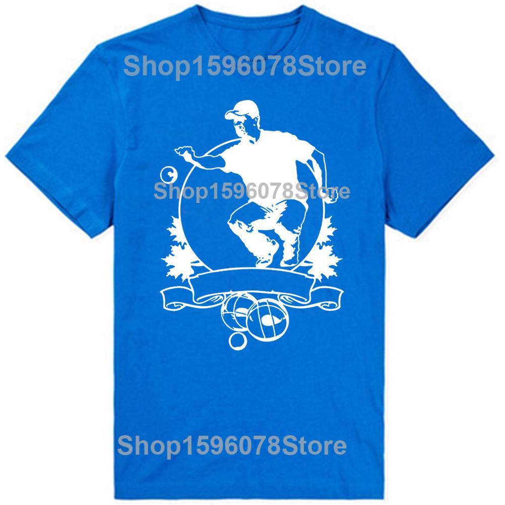 Petanque Kugel Spieler T-Shirt Herren Charakter T-Shirt Euro Größe Original Geschenk Bequem Sommer Normales T-Shirt