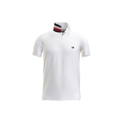 Tennis Outfit American Vintage Color Collar Straight Cut Short Sleeve Polo Shirt Men Polo Shirts White 78J6391-540