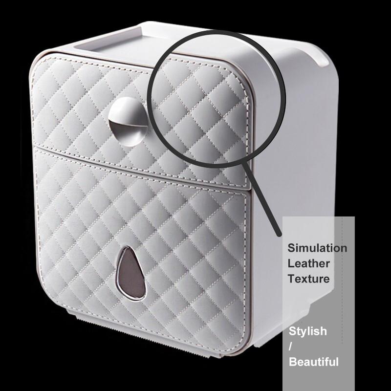 MENGNI Portable Toilet Paper Holder Leather Double Storage Box Waterproof Paper Dispenser For Toilet Home Bathroom Accessories